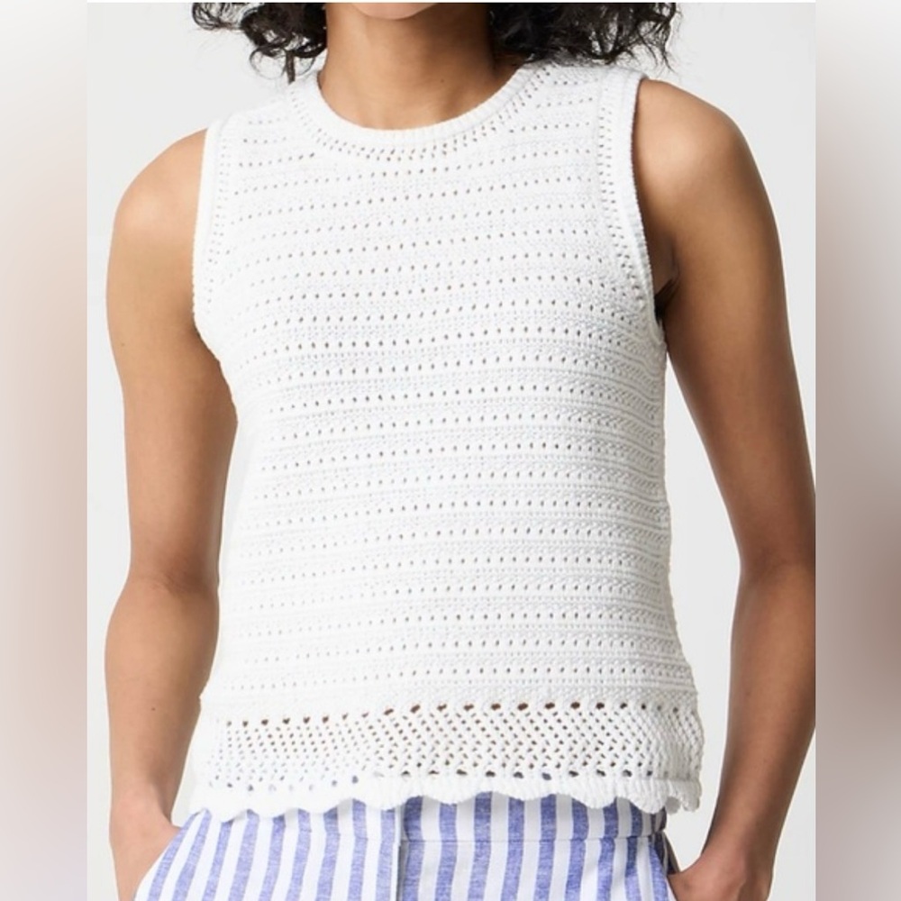 J.Crew crochet sweater-tank in white